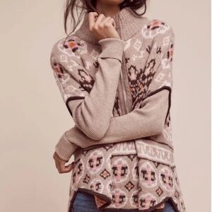 Anthropologie Sleeping on Snow Fairbanks Half-Zip Pullover, Size XS-S